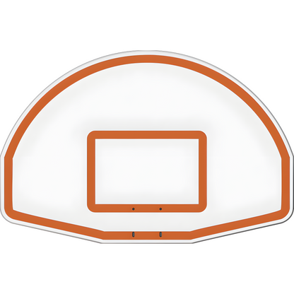 Jaypro white and orange outdoor basketball hoop backboard with rectangular target area