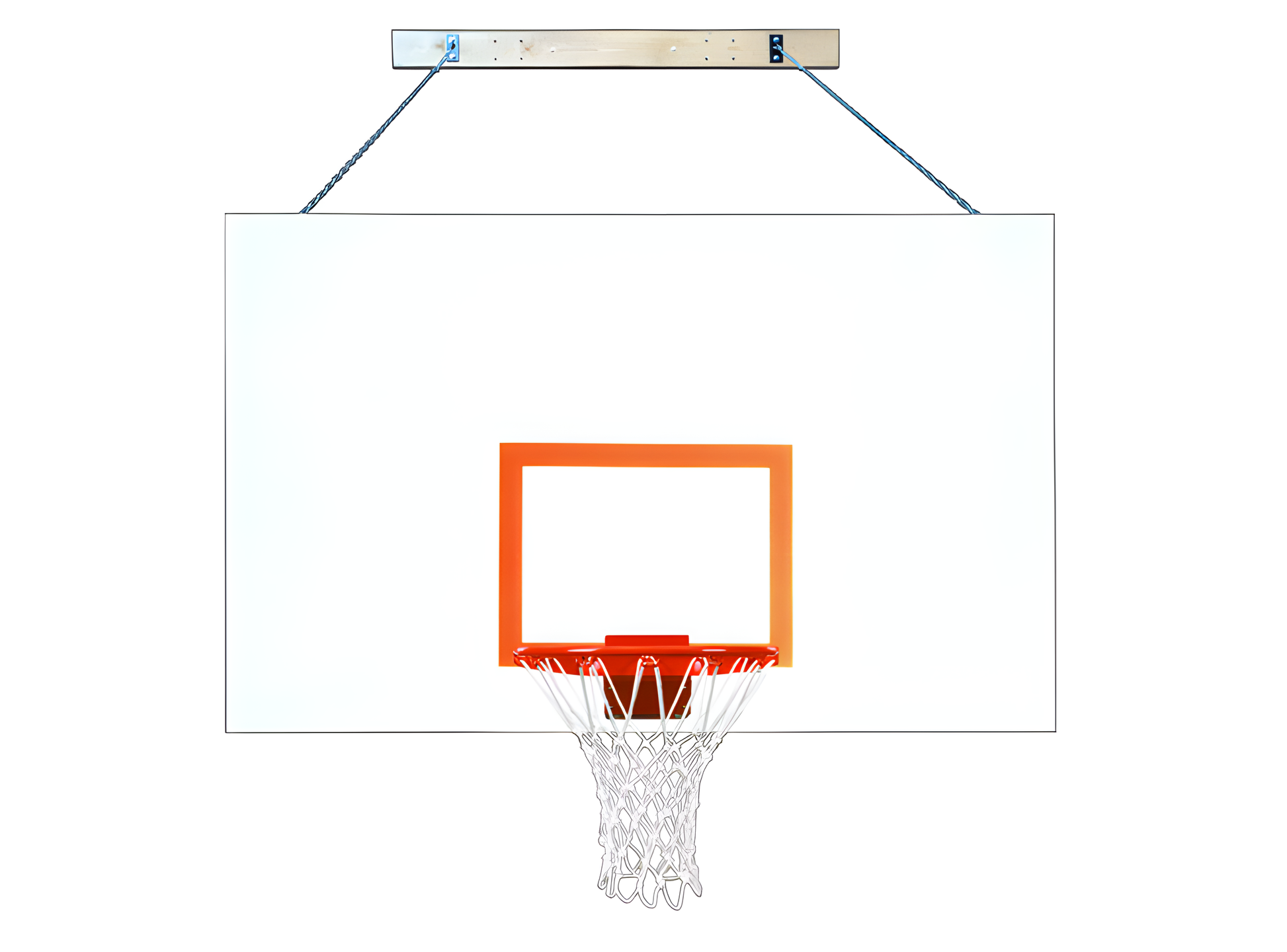 FIRST TEAM Wall Mount Basketball Hoop with clear backboard and orange rim with white net