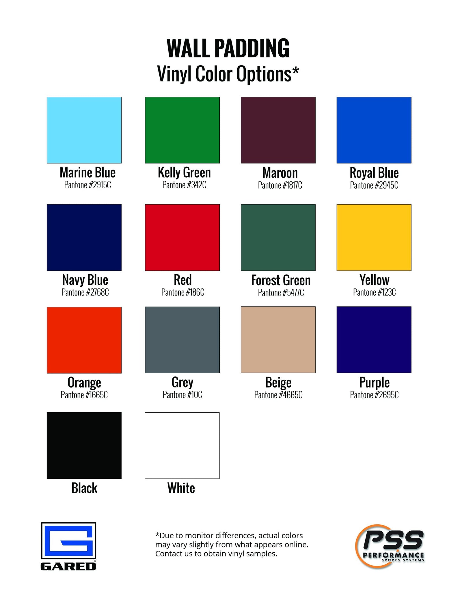 Gared Standard Bonded Foam Wall Pad 2’ x 6’ x 2” 4120 Gared