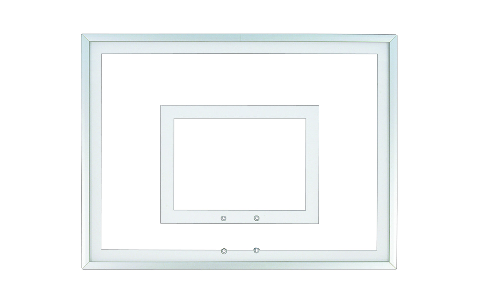 FIRST TEAM clear basketball backboard with mounting holes for basketball hoop installation
