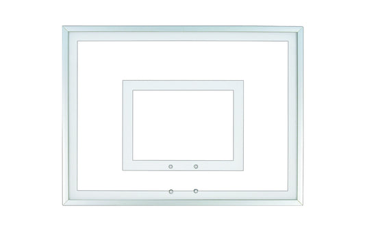 FIRST TEAM clear basketball backboard with mounting holes for basketball hoop installation