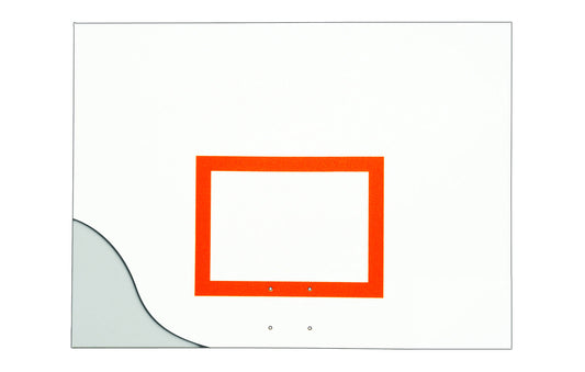 FIRST TEAM basketball hoop basketball backboard with white surface and orange square target