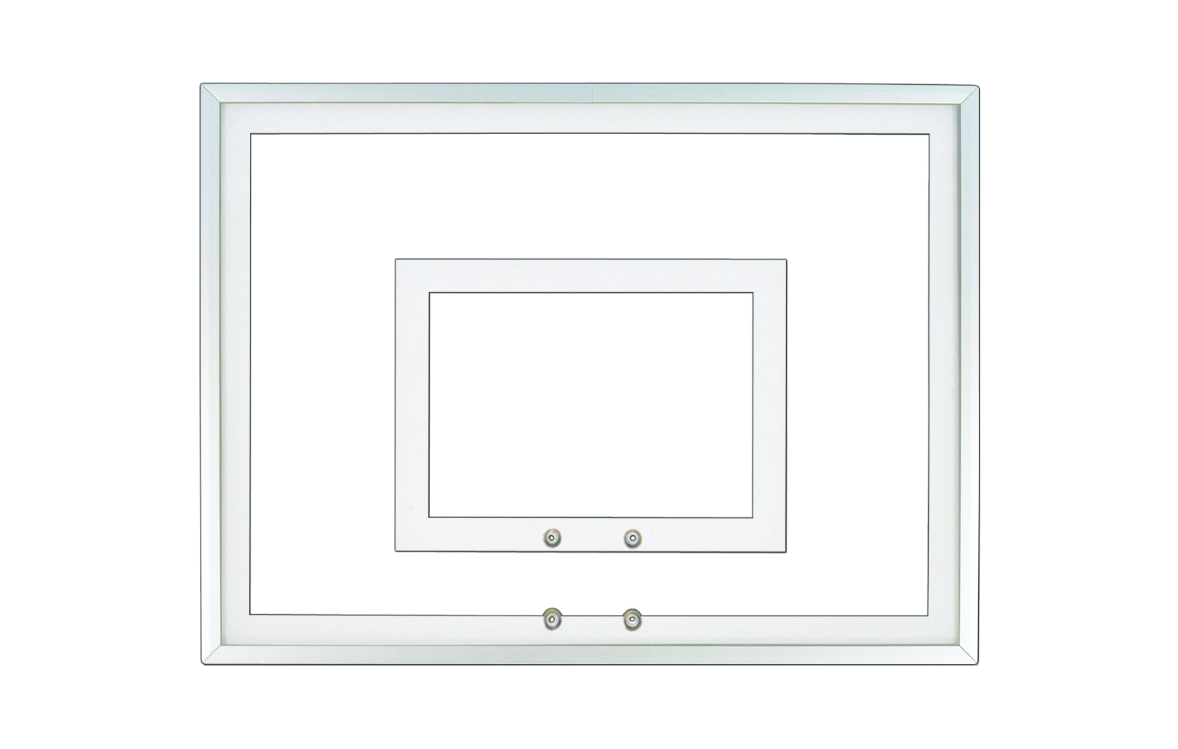 FIRST TEAM clear basketball backboard with white frame for basketball hoop systems
